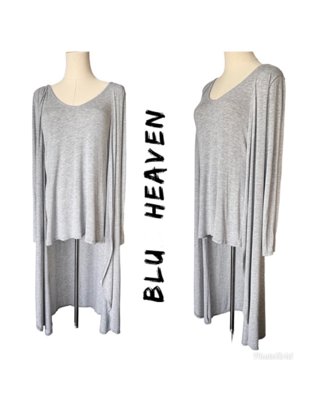 Blu Heaven Gray Duster Top Size Small